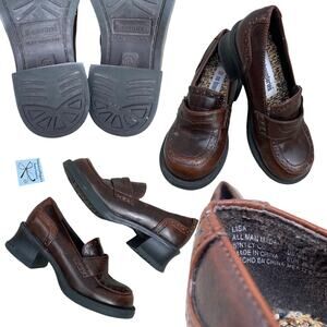 No Boundaries Lisa Chunky Y2K Heeled Oxfords Kids Sz 11.5